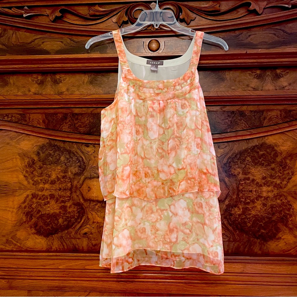 Kenar Sleeveless round neck Silk blouse NWT